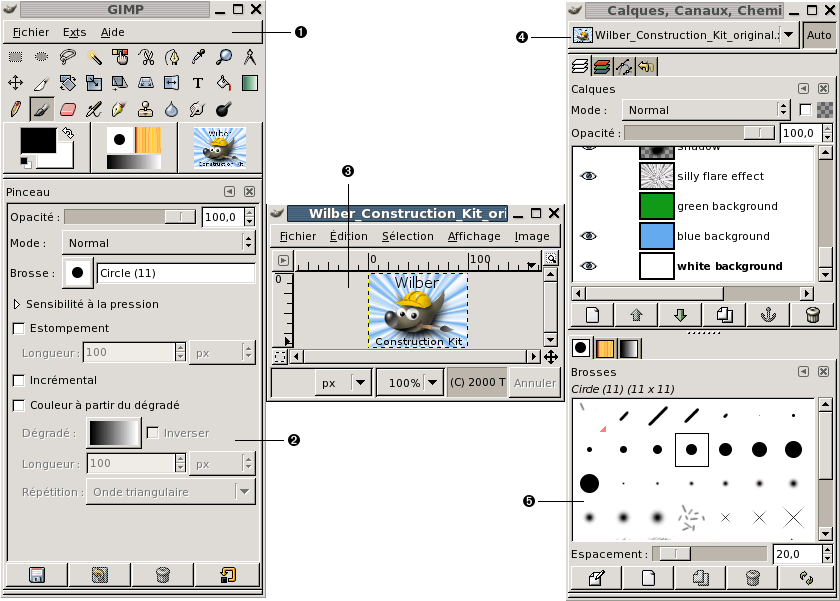 copie d'écran de Gimp